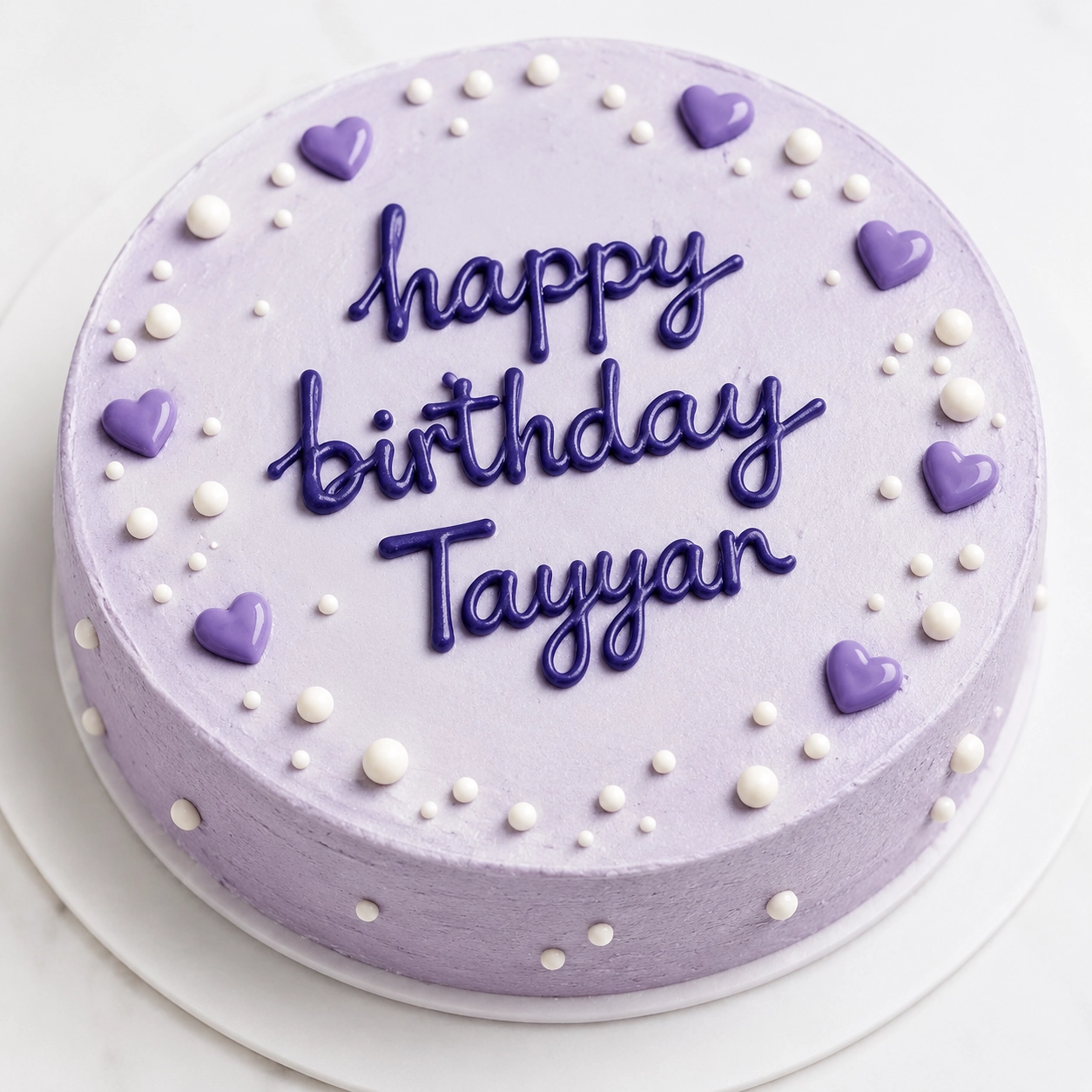 Violet Pearl – I Miss You Bento Cake with elegant pearl decoration in vanilla and chocolate for same day delivery